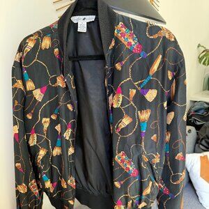 Silk Vintage 1990s Colorful Jacket